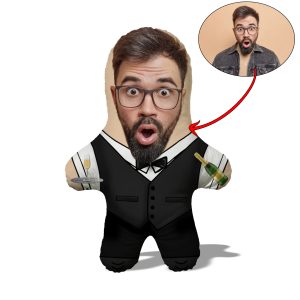 Подушка Офіціант MiniMe, подарунок для колеги з його або її обличчям