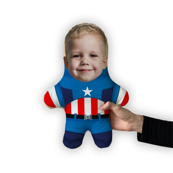 Подушка Капітан Америка MiniMe, супергерой з вашим обличчям - Image 2