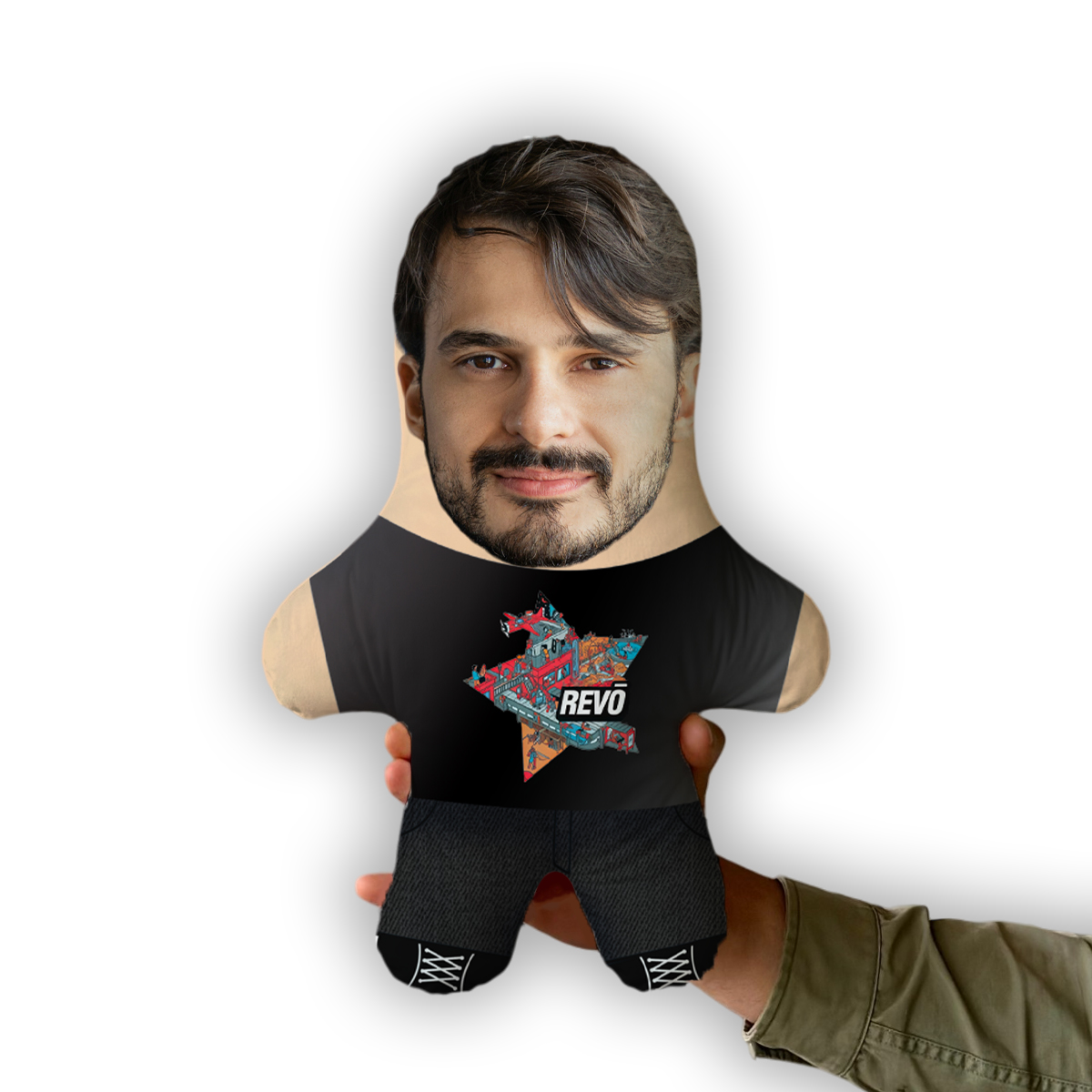 Подушка Рево Чорне MiniMe з вашим обличчям - Image 2