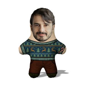 Подушка Новорічний Светр MiniMe з вашим обличчям