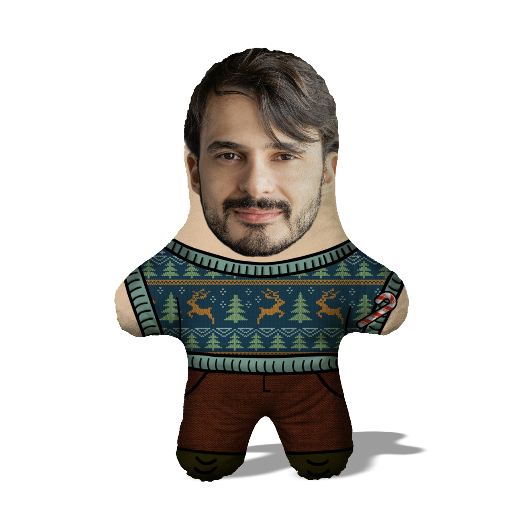 Подушка Новорічний Светр MiniMe з вашим обличчям